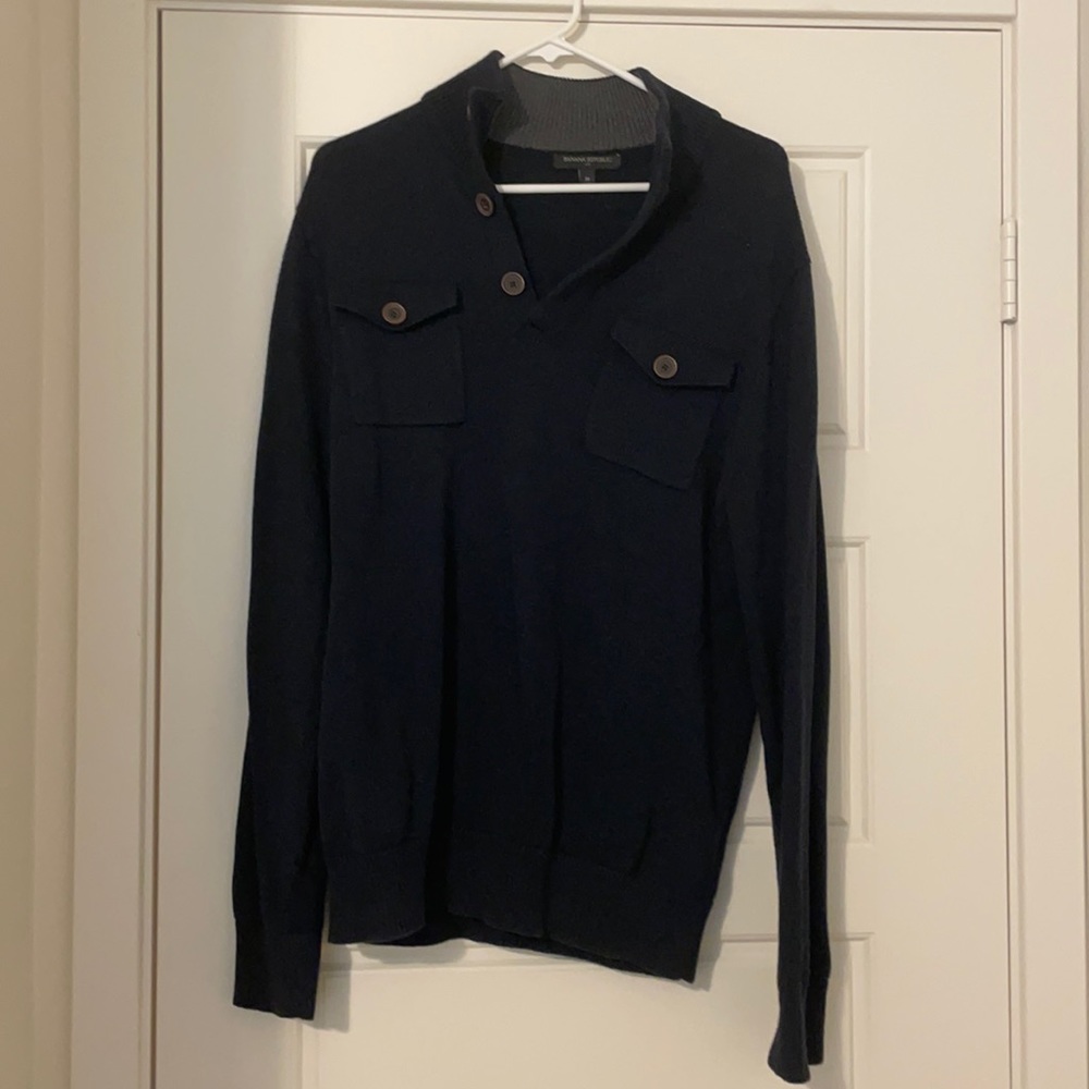 Banana Republic, Sweater, Navy Blue, Medium,